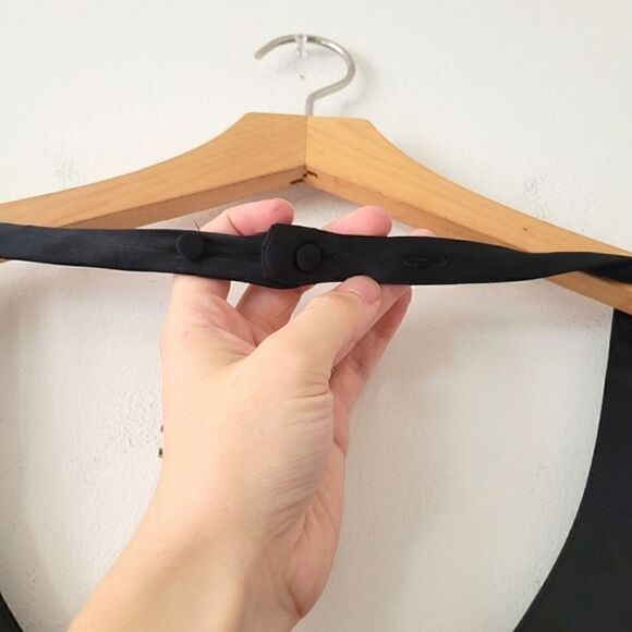 Zara Black Halter Mini Dress Satin M - Picture 6 of 11